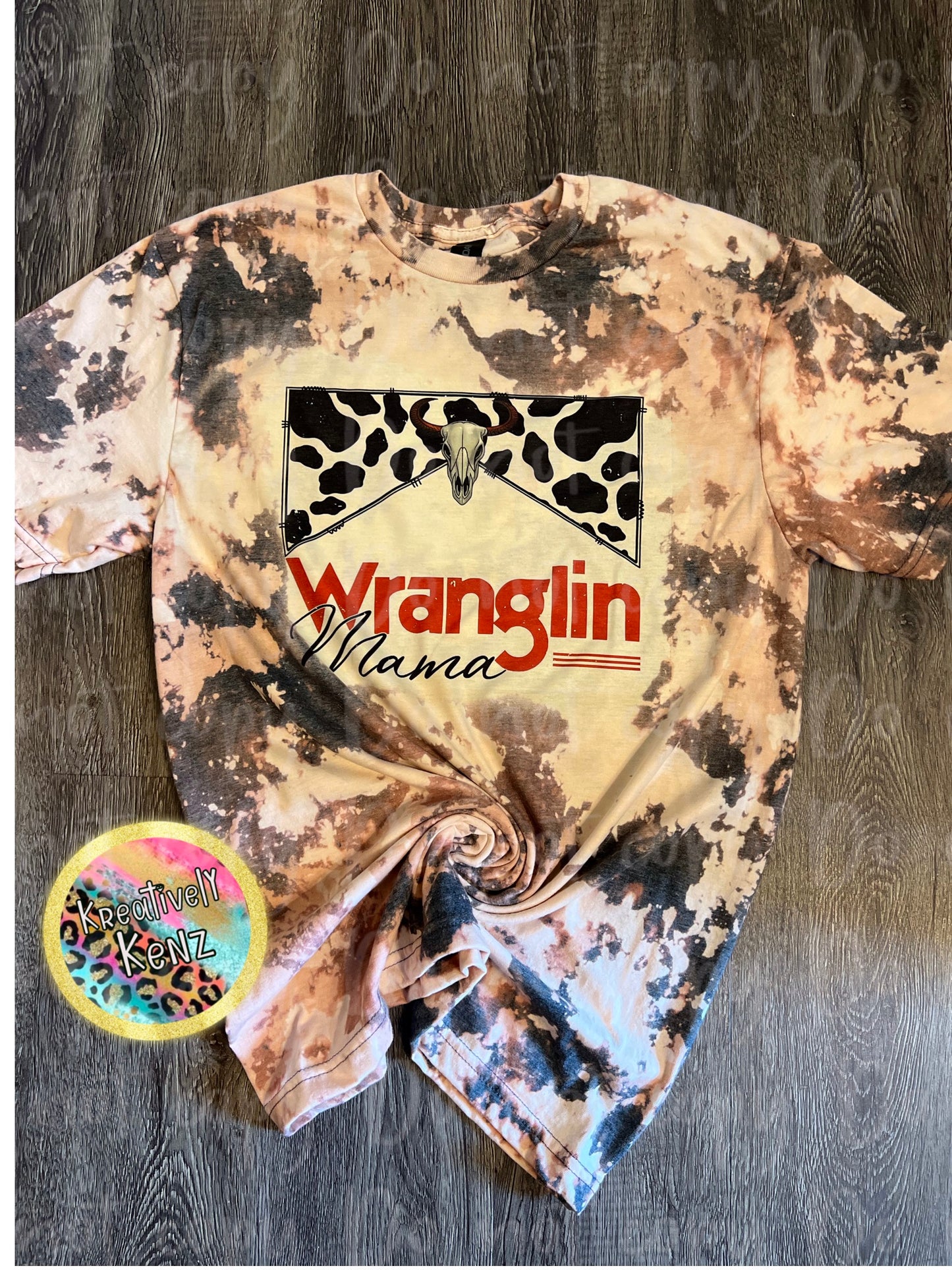 Wranglin mama cowhide