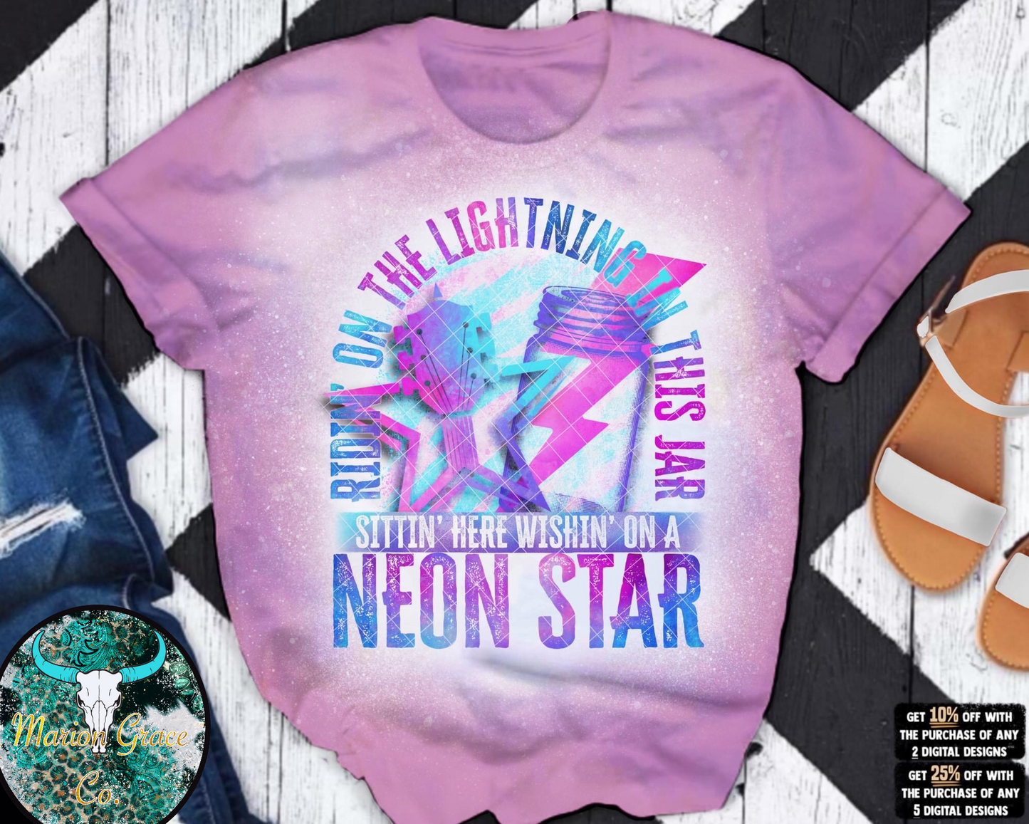 Wishing on a neon star shirt wallen