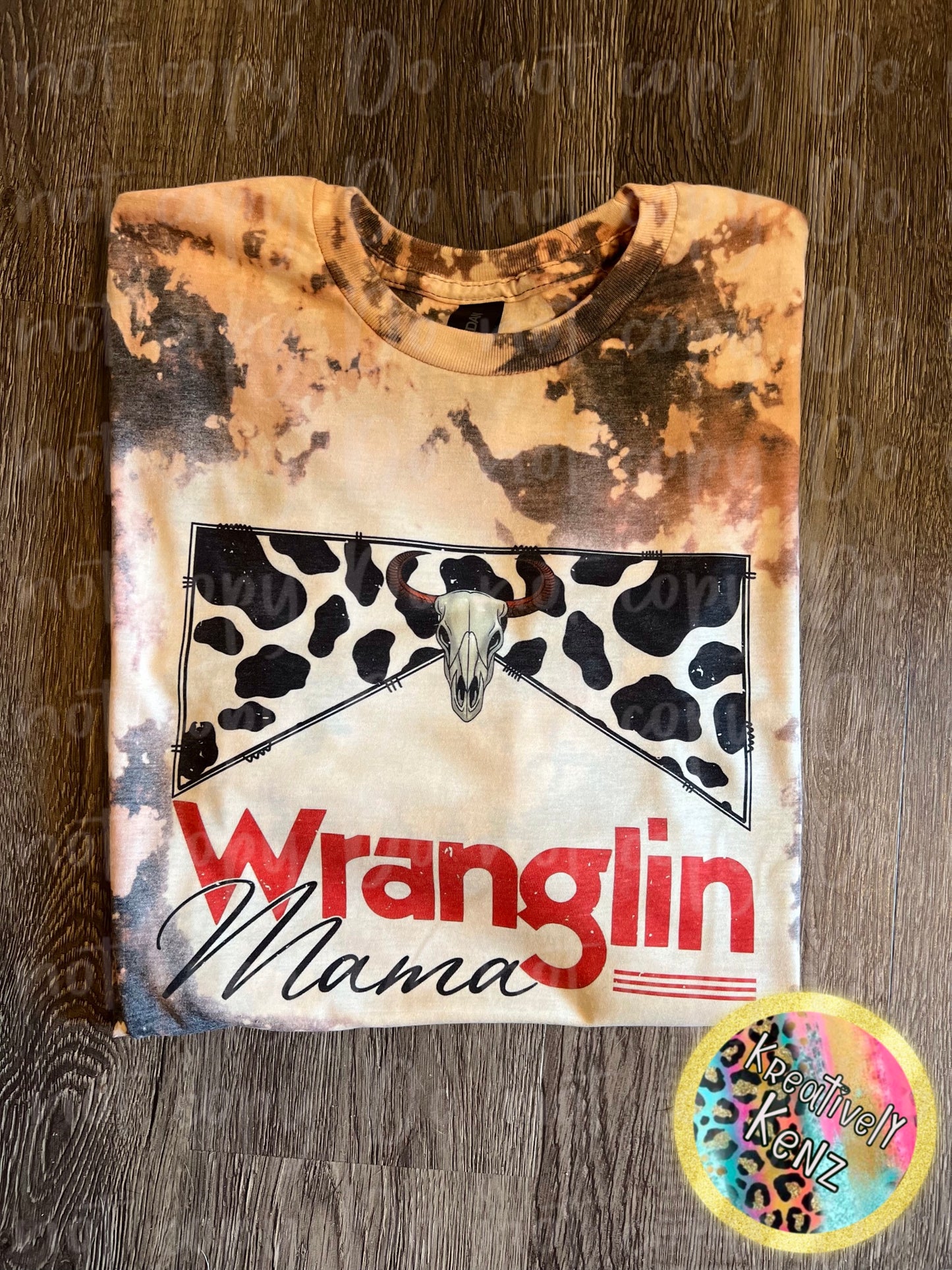 Wranglin mama cowhide