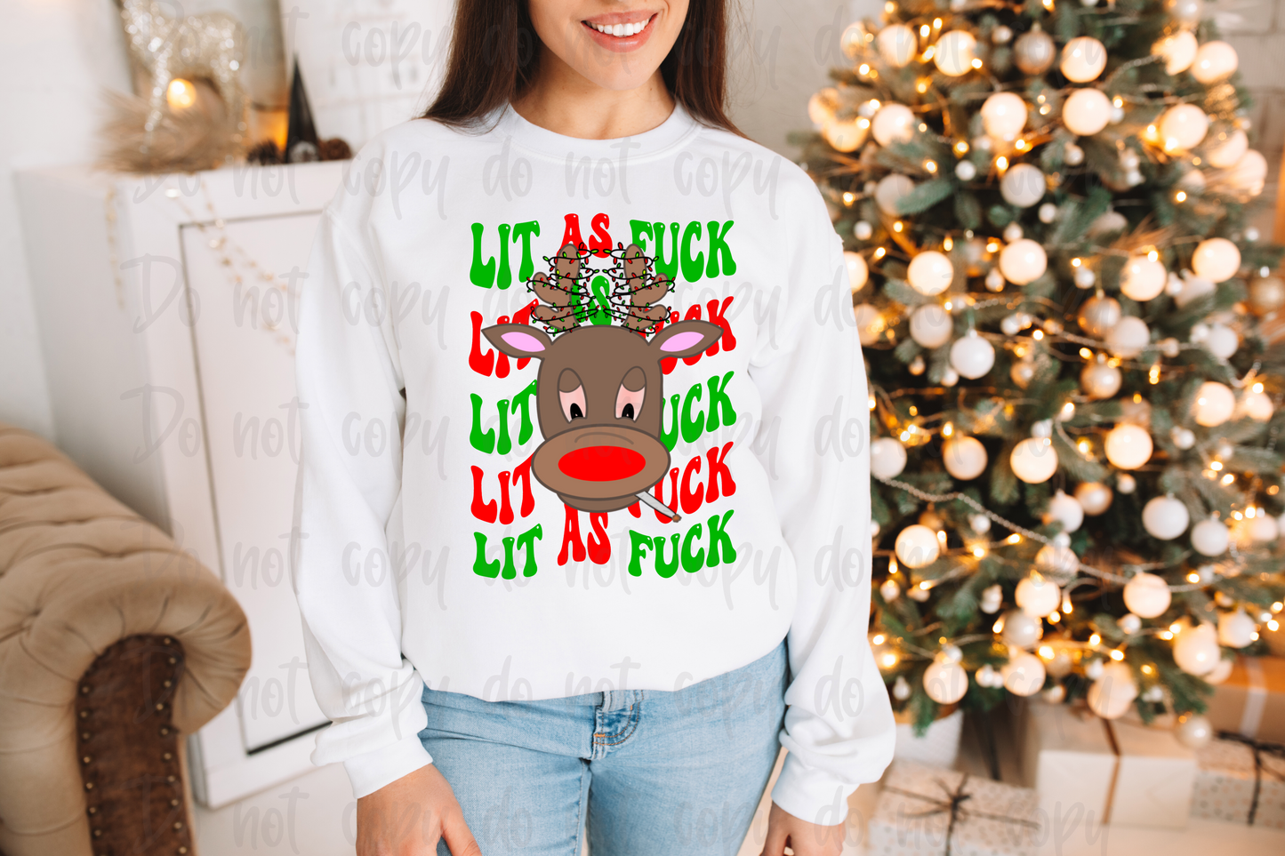 Lit as fuck Christmas shirt