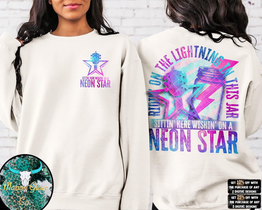 Wishing on a neon star shirt wallen